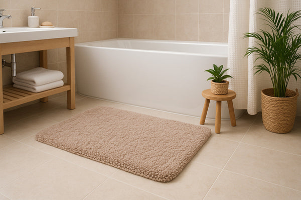 Tapis de bain : l’accessoire oublié qui transforme votre salle de bain