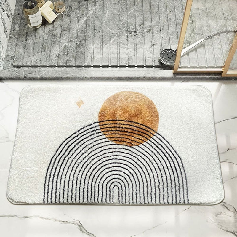 Grand Tapis de Bain Marron Design - Les tapis de bain