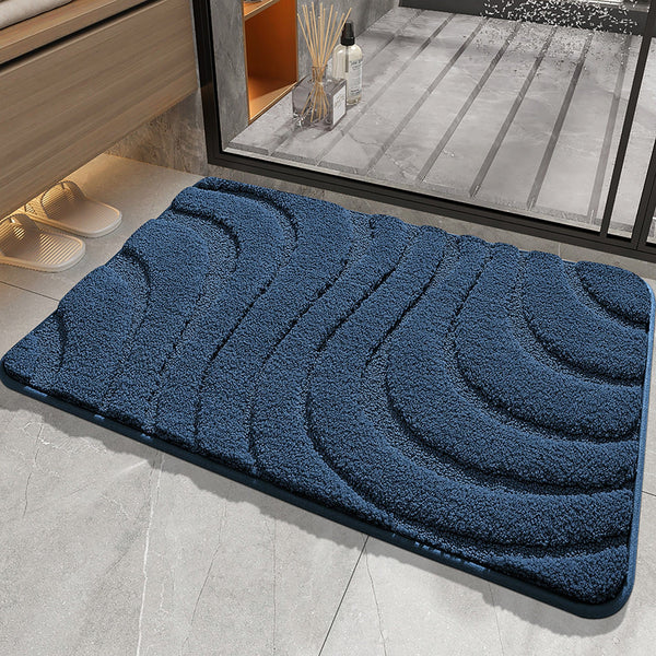 Tapis De Bain Anti Dérapant Bleu - Les tapis de bain