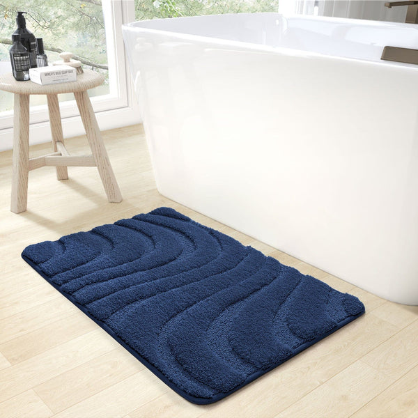 Tapis De Bain Anti Dérapant Bleu - Les tapis de bain