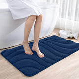 Tapis De Bain Anti Dérapant Bleu - Les tapis de bain