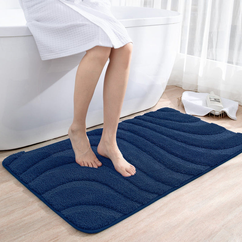 Tapis De Bain Anti Dérapant Bleu - Les tapis de bain