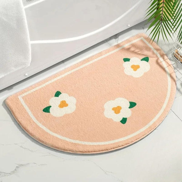 Tapis de Bain Beige et Blanc - Les tapis de bain