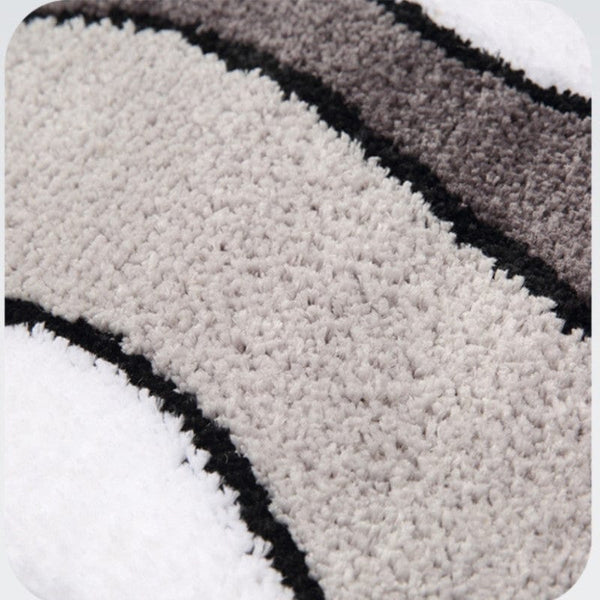 Tapis De Bain Blanc Gris Et Noir - Les tapis de bain