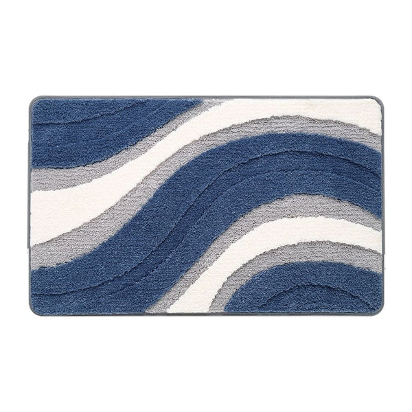 Tapis de Bain Bleu et Gris - Les tapis de bain