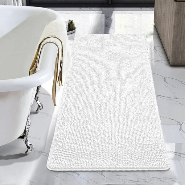 Tapis De Bain Chenille Blanc - Les tapis de bain