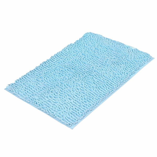 Tapis de Bain Chenille Bleu - Les tapis de bain