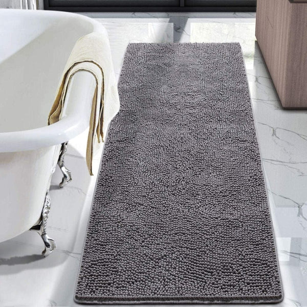 Tapis De Bain Chenille Gris - Les tapis de bain