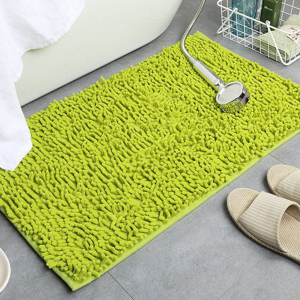 Tapis de Bain Chenille Vert - Les tapis de bain