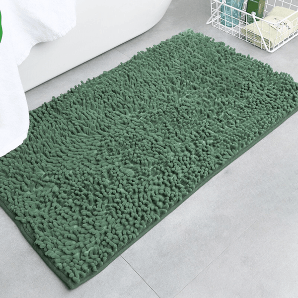 Tapis De Bain Chenille Vert Foncé - Les tapis de bain