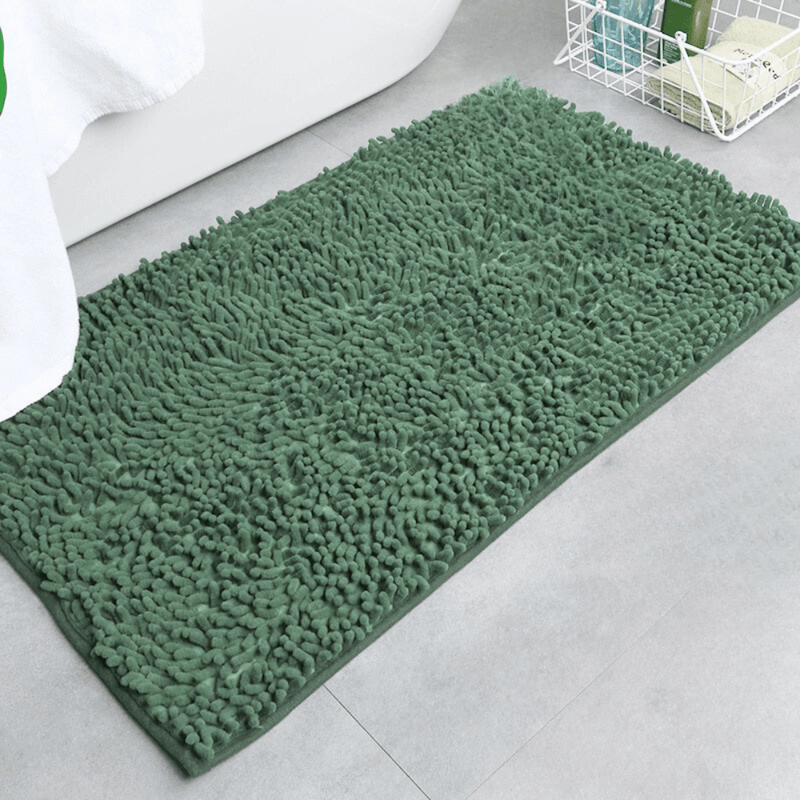 Tapis De Bain Chenille Vert Foncé - Les tapis de bain
