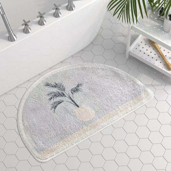 Tapis De Bain Demi Lune Gris - Les tapis de bain