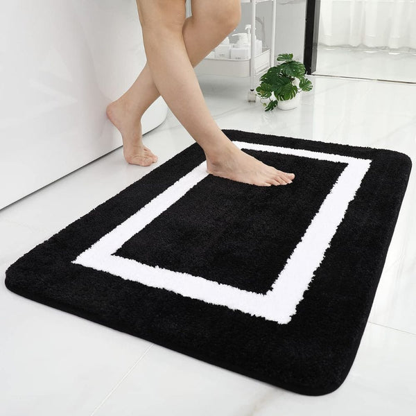 Tapis De Bain Design Noir Et Blanc - Les tapis de bain