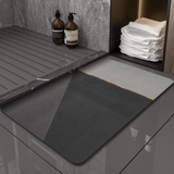 Tapis de Bain Diatomite Gris - Les tapis de bain