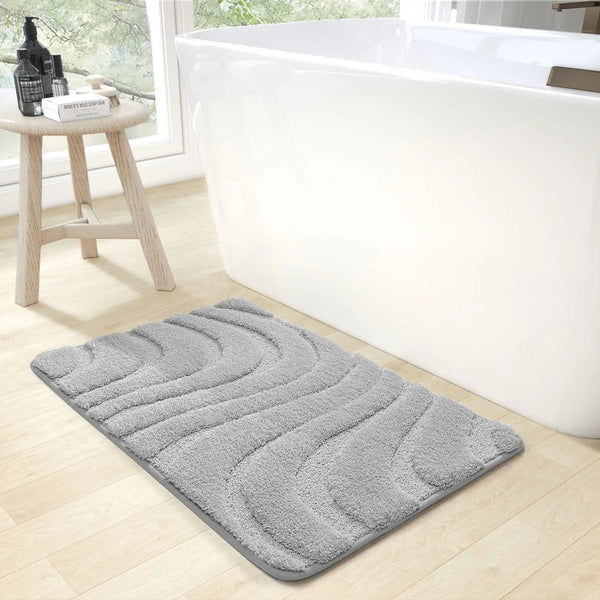 Tapis de Bain Épais Gris - Les tapis de bain