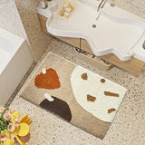 Tapis de Bain Épais Marron et Beige - Les tapis de bain