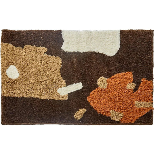Tapis de Bain Épais Marron et Beige - Les tapis de bain