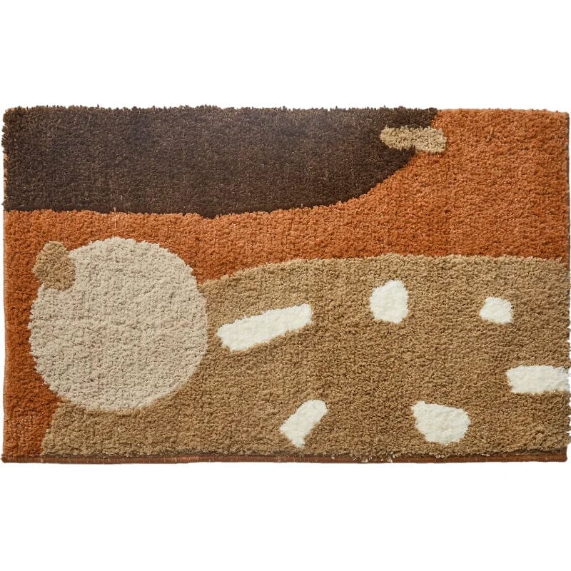 Tapis de Bain Épais Marron et Beige - Les tapis de bain