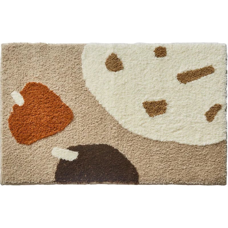 Tapis de Bain Épais Marron et Beige - Les tapis de bain