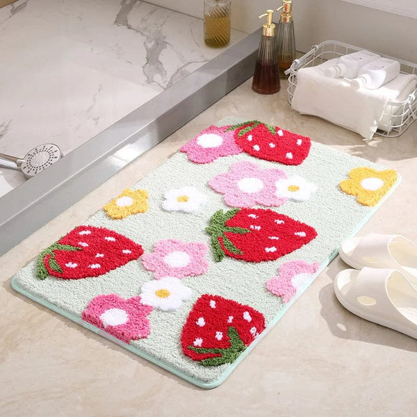 Tapis de Bain Fraise - Les tapis de bain