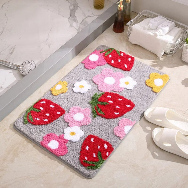 Tapis de Bain Fraise - Les tapis de bain