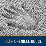 Tapis de Bain Gris Chenille Confort+ - Les tapis de bain