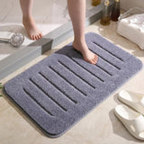 Tapis de Bain Gris Microfibre - Les tapis de bain