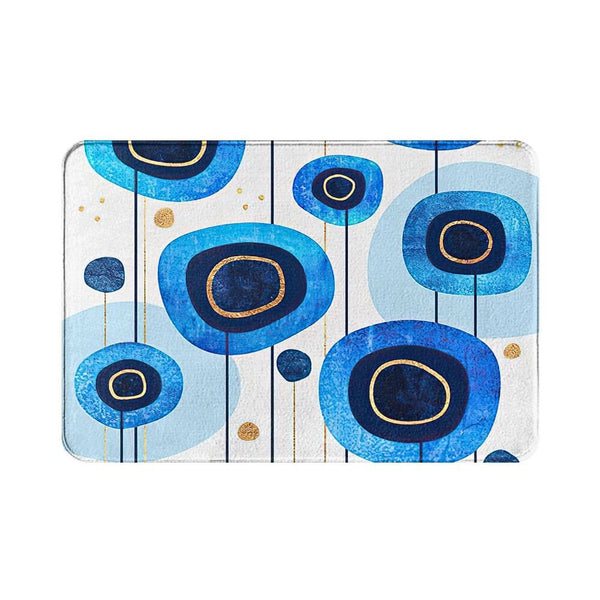 Tapis de Bain Motif Bleu - Les tapis de bain