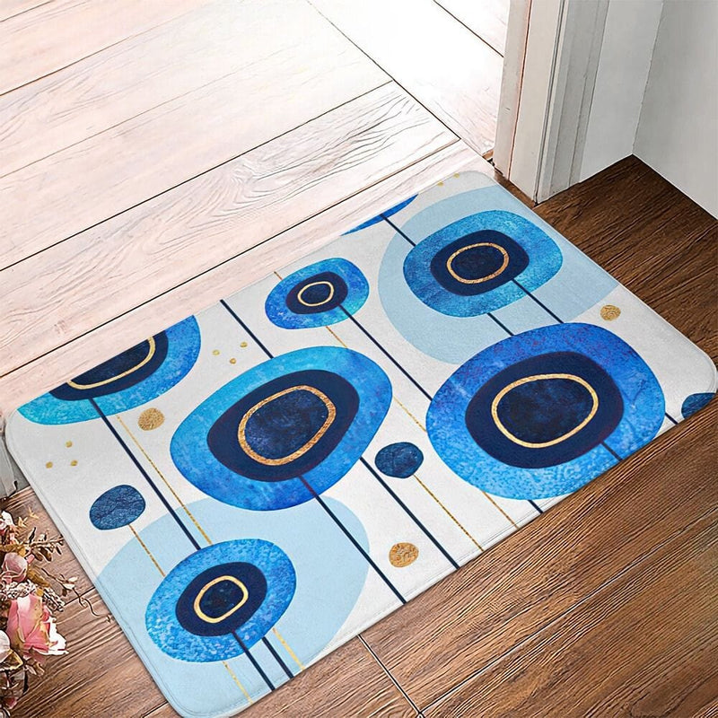 Tapis de Bain Motif Bleu - Les tapis de bain