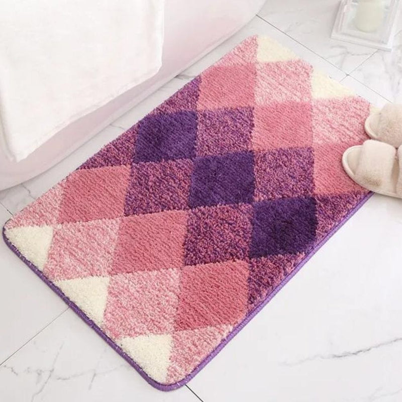 Tapis de Bain Motif Carreaux - Les tapis de bain
