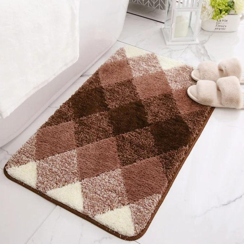 Tapis de Bain Motif Carreaux - Les tapis de bain