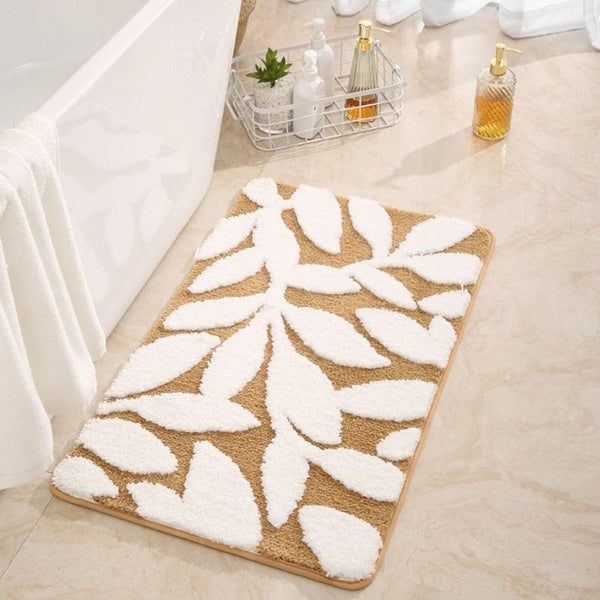 Tapis de Bain Motif Feuilles - Les tapis de bain
