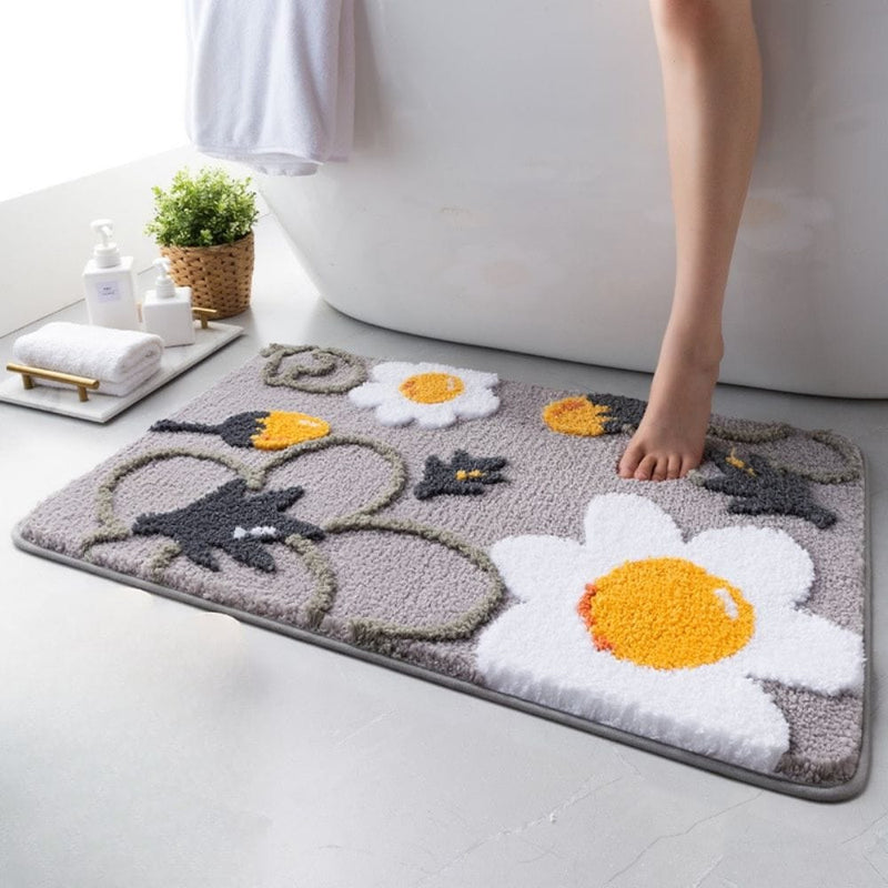 Tapis de Bain Motif Fleur - Les tapis de bain