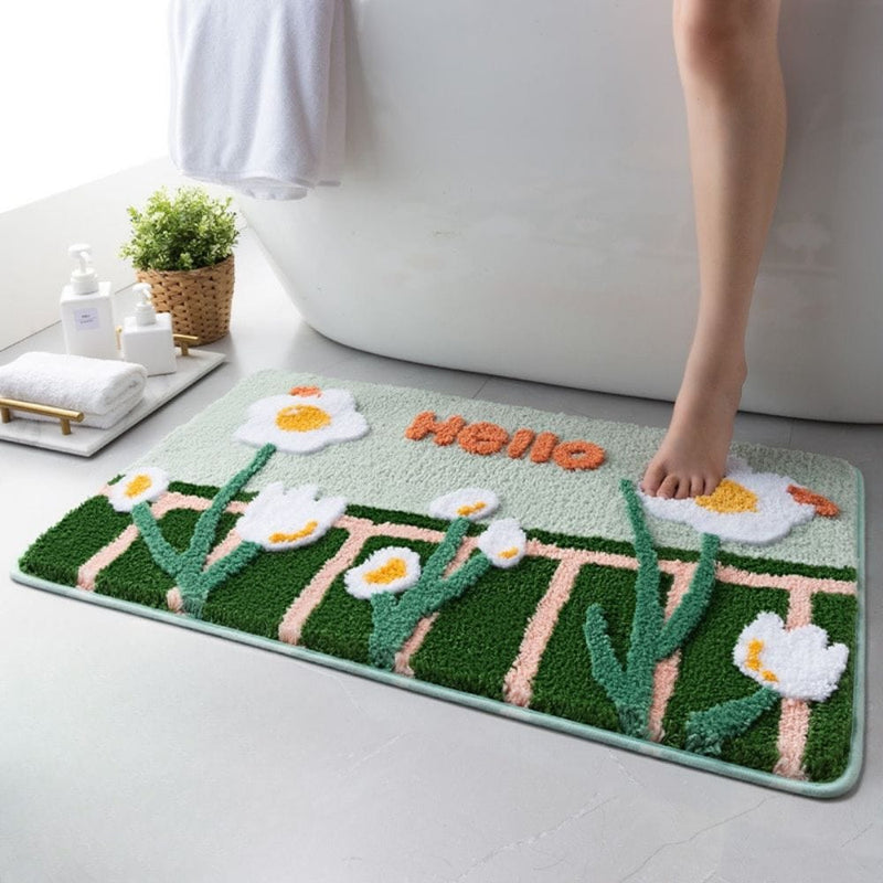 Tapis de Bain Motif Fleur - Les tapis de bain