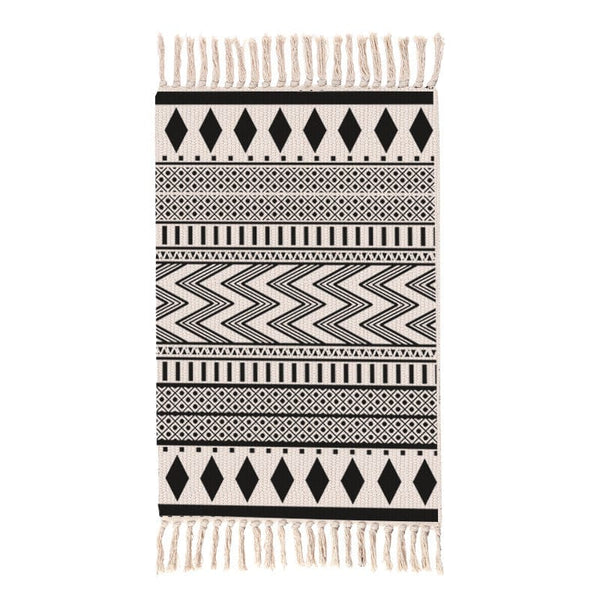 Tapis de Bain Noir à Motif - Les tapis de bain