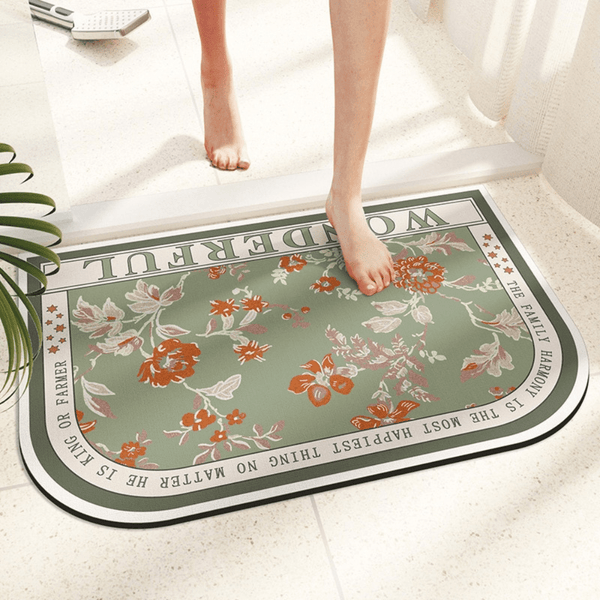 Tapis de Bain Orchidée Demi Lune - Les tapis de bain