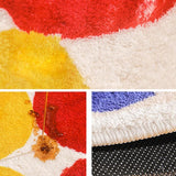 Tapis de Bain Rectangulaire avec Rond de Couleur - Les tapis de bain